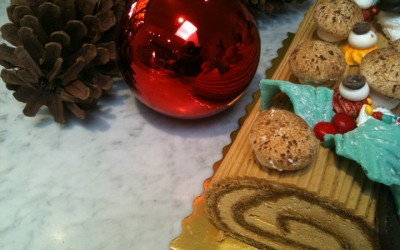 Xmas Log & Meringue Mushrooms