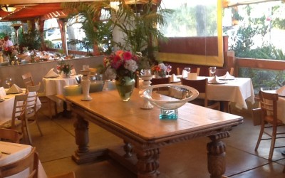 Floral Restaurant Decor